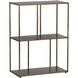 Eiffel Antique Brass Low Bookcase, Small